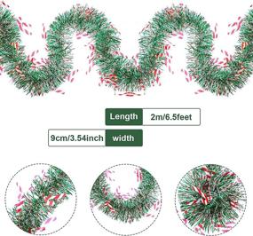 img 3 attached to 🎄 6.5 Feet Long Christmas Tinsel Garlands – Vibrant Metallic Twist for Festive Tree Decorations and Holiday Parties