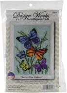 🦋 explore the beauty of needlepoint with design works crafts' butterflies galore kit - available in 5"x7" size! logo