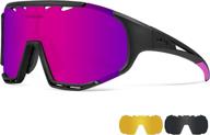 🕶️ queshark cycling glasses qe55: versatile eyewear with 3 or 5 lenses for men and women logo