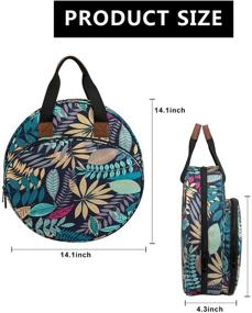 img 1 attached to 🧵 looen Embroidery Project Bag: Organize Embroidery Kits, Crochet Hooks, and More - Blue Leaf Design