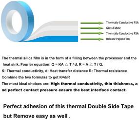 img 3 attached to 🔥 Nicelux Premium Double Sided Thermal Tape - 10mmx25 Meters, 0.3mm Thickness - Efficient Heat Sink Adhesive Tape for LED Light, PC, and More - Electrically Insulated - 1 Reel Pack