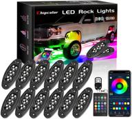 🚙 chipcolor 12 pods led rock lights kit with app/rf control, multicolor magicrgb underglow neon lights waterproof brake light music mode - ideal for car jeep truck atv rzr utv off-road logo