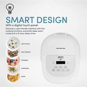 img 1 attached to 🍚 Aroma Housewares Professional 8-Cups (Cooked) / 2Qt. 360° Induction Rice Cooker & Multicooker (ARC-7604), White: The Ultimate Kitchen Appliance for Effortless Cooking and Perfectly Flavored Rice