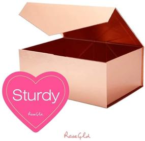 img 2 attached to 🎁 ROSEGLD 3 Gift Boxes 9.5x7x4 Inches for Bridesmaids: Stylish & Versatile Packaging Solution