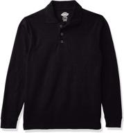 👕 boys' long sleeve pique polo by dickies logo