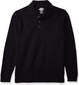 img 3 attached to 👕 Boys' Long Sleeve Pique Polo by Dickies