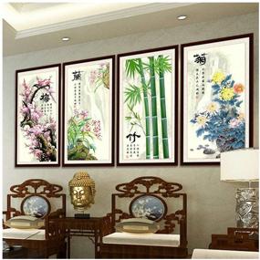 img 2 attached to 🌸 Chinese Style Plum Blossom Bamboo Chrysanthemum Cross Stitch - P0022