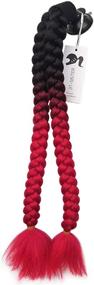 img 4 attached to 🎀 3T-SISTER Pigtails Helmet Accessory | Ponytail Braids for Motorcycle, Bicycle, Batting, Skate Helmets | 24inch, Multiple Color Options (Helmet Not Included)