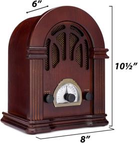 img 1 attached to Чёткое воспроизведение радио сквозь Bluetooth функцию "ClearClick Retro AM Radio Bluetooth