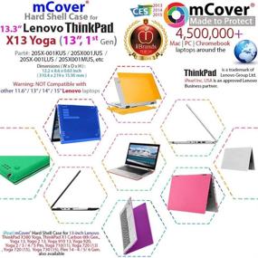 img 1 attached to 🖥️ mCover Hard Shell Case for Lenovo ThinkPad X13 Yoga Gen 1 (13.3-inch) Laptop Computer (Black) - Exclusively for LEN-TP-X13Yoga-G1 Model