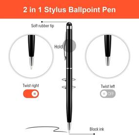 img 2 attached to 🖊️ UROPHYLLA Stylus Pen: 2-in-1 Capacitive Stylus Ballpoint Pen for iPad, Tablet, iPhone, Kindle, Samsung - Multicolor-12 Pack