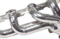 bbk shorty performance exhaust headers for 4.8, 5.3l gm truck and suv - 1-3/4&#34; tuned length, polished silver ceramic finish logo