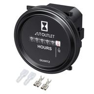 🕒 professional quartz hour meter gauge for marine generator engine, boat auto atv snowmobile, lawn mower tractors, vehicles, cars, trucks - autoutlet mechanical round hourmeter ac/dc 6v-80v, 2 inch logo