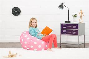 img 2 attached to 🍭 Big Joe Candy Pink Polka Dot Classic Bean Bag Chair: A Timeless White Delight