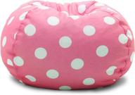 🍭 big joe candy pink polka dot classic bean bag chair: a timeless white delight логотип