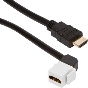 img 2 attached to 🔌 6ft 28 AWG HDMI Keystone Cable with Ethernet Female-Male, 90 Degree Bend