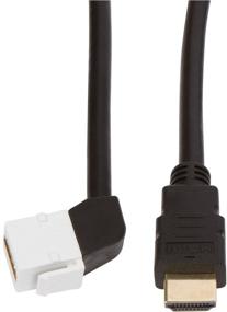 img 1 attached to 🔌 6ft 28 AWG HDMI Keystone Cable with Ethernet Female-Male, 90 Degree Bend