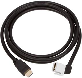 img 3 attached to 🔌 6ft 28 AWG HDMI Keystone Cable with Ethernet Female-Male, 90 Degree Bend
