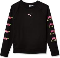 puma girls sweatshirt black small logo