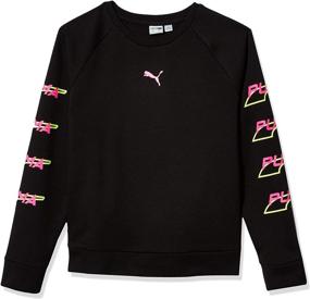 img 2 attached to PUMA Girls Sweatshirt Black Small