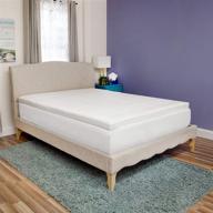 enhance comfort and support with sensorpedic luxury extraordinaire 3-inch quilted memory foam mattress topper - twin size, white логотип