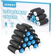 👣 jorest [20 pcs] foot file refills - 8 extra coarse, 8 regular, 4 soft - replacement roller for foot scrubber callus remover - ped egg powerball compatible - amope pedi perfect foot sander compatible logo