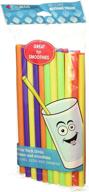 assorted 50 count kizmos milkshake/smoothie straws logo