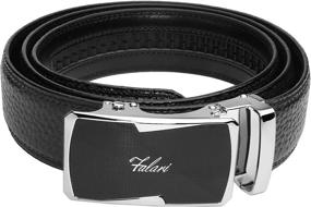 img 3 attached to 👔 Falari Leather Ratchet Adjustable 73 7015 XL42: Finest Men's Accessories for Classy Style