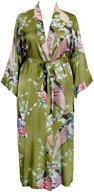 🌺 floral satin kimono long robe for plus size women: applesauce 838 (one-size fits most us 1x 2x 3x) logo