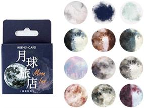 img 4 attached to 🌙 46PCS Kawaii Moon Sticker Set: Mini Moon Paper Stickers for Creative Journaling, Scrapbooking, Planners, and More!