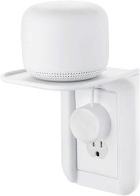 img 4 attached to 🔌 Вассерштейн крепление на розетку для Google Nest WiFi - идеальная полка для Google Home, Nest Mini & Nest Hub, Dot 1st, 2nd & 3rd Speaker, Sonos One, смартфонов и электроники (1 шт.)