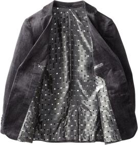 img 1 attached to Stylish and Sophisticated: Isaac Mizrahi Big Boys' Striped Velvet Blazer for an Elegant Look
