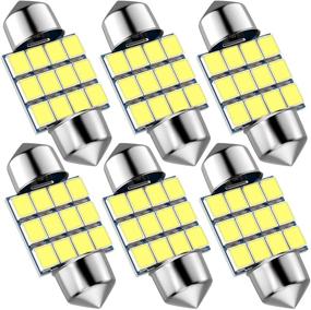 img 4 attached to DE3175 Festoon LED Car Bulb, 31mm 1.22in, Super Bright White, Pack of 6pcs - Ideal for Interior Map, Door, and Dome Lights - Fit for DE3021 DE3022 LED Car Bulb