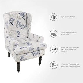 img 1 attached to Slipcovers Wingback Slipcover Furniture Protector Home Decor - Обивка на кресло-кровать с крыльями для защиты мебели и декорации дома.