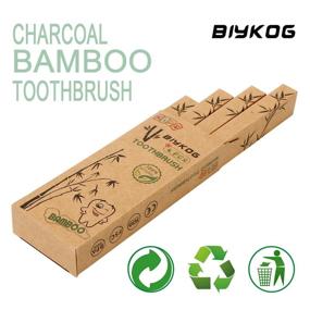 img 1 attached to 🐼 Biykog Kids Bamboo Toothbrushes: Eco-Friendly & Biodegradable Charcoal Bristles