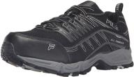 fila men's steel toe trail runner with peak memory technology logo