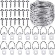 📸 eaone picture hanging kit - complete set with 100ft hanging wire & 70 d-ring hangers + 70 silver screws! logo