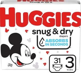 img 4 attached to 👶 Huggies Snug & Dry Baby Diapers, Size 3, 31 Ct: Ultimate Comfort and Leakage Protection