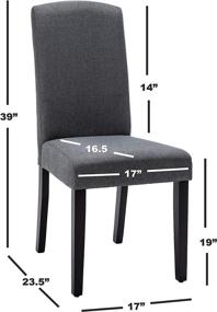 img 2 attached to AC Pacific Kate Dining Chairs Furniture for Dining Room Furniture