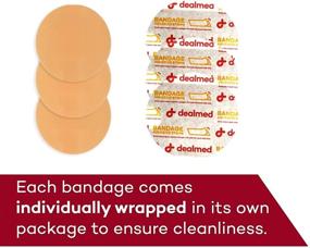 img 2 attached to 💉 Dealmed Sheer Plastic Spot Adhesive Bandages - 100 Count (1 Pack) | Non-Stick Pad, Latex Free | Must-Have Wound Care for First Aid Kit