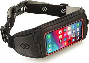 img 4 attached to 🏃 Sporteer Kinetic K1 Running Belt Waist Pack for iPhone 13 Pro Max, Galaxy S21+, Pixel 4 XL, and more - Fits Cases