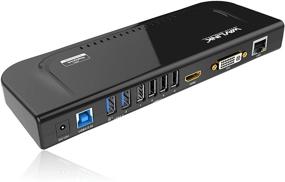 img 4 attached to 🔌 WAVLINK USB 3.0 Docking Station with Dual Monitor Support for Linux, Windows, Mac - HDMI/DVI/VGA, Gigabit Ethernet, 2 USB 3.0 + 4 USB 2.0, Audio