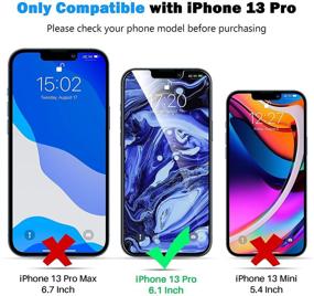 img 3 attached to 📱 [3+3 Набор] LK 3-Pack Защитная пленка для экрана iPhone 13 Pro 5G + 3-Pack Защитная пленка для камеры, закаленное стекло 9H, HD-качество, без пузырей, совместимо с чехлом, улучшенная защитная пленка для экрана 6.1 дюйма для iPhone 13 Pro.