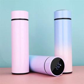 img 2 attached to 🧊 Olerd Smart Insulated Water Bottle: Vacuum Sealed Stainless Steel Mug with LCD Touch Screen - Perfect for Hot or Cold Beverages On-The-Go - 18oz, White