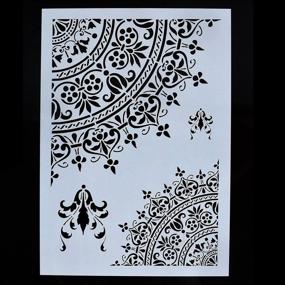 img 1 attached to 🎨 Mandala Stencil Template for DIY Decorative Painting on Walls, Furniture, and Crafts – A2 Size