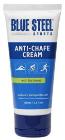 img 3 attached to Blue Steel Sports Anti-Chafe Cream : Enhanced with Natural 🔵 Tea Tree Oil, Water and Sweat Resistant Formula, Non-Sticky and Non-Greasy