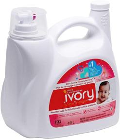 img 2 attached to 👶 Ivory Snow Ultra Concentrated Hypoallergenic Baby Liquid Detergent: 101 Loads of Gentle Cleaning Power, 138 Fl.OZ / 4.08 L