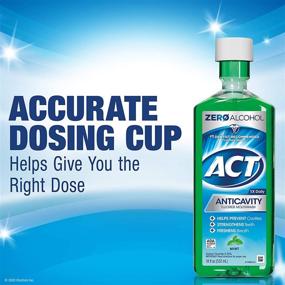 img 1 attached to 🌿 ACT Zero Alcohol Fluoride Mouthwash 18 fl. oz. – Mint, with Accurate Dosing Cup