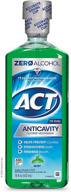 🌿 мытье рта act zero alcohol с фтором объемом 18 жидких унций - мятное, с точной дозировочной чашкой. логотип