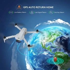 img 2 attached to 📸 LARVENDER 4K Camera Drones for Adults - GPS Drone with 2-Axis Gimbal Camera, 5G FPV, Dual Antenna, 50Mins Flight Time, Auto Return Home - Includes Carrying Case